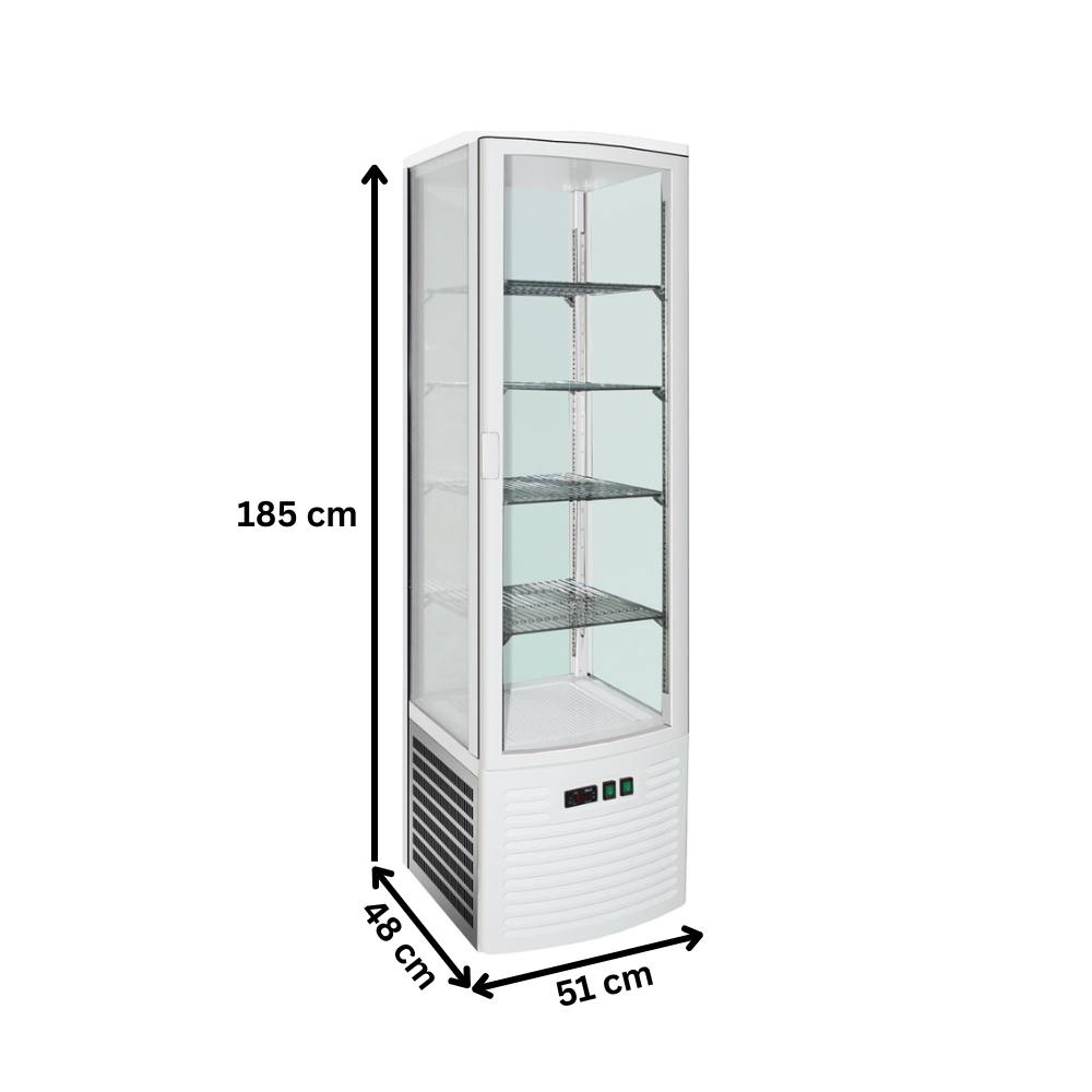 Vitrina frigorifica, profesionala, 1 usa din sticla, 280 lt, 51*48*185 cm - 1
