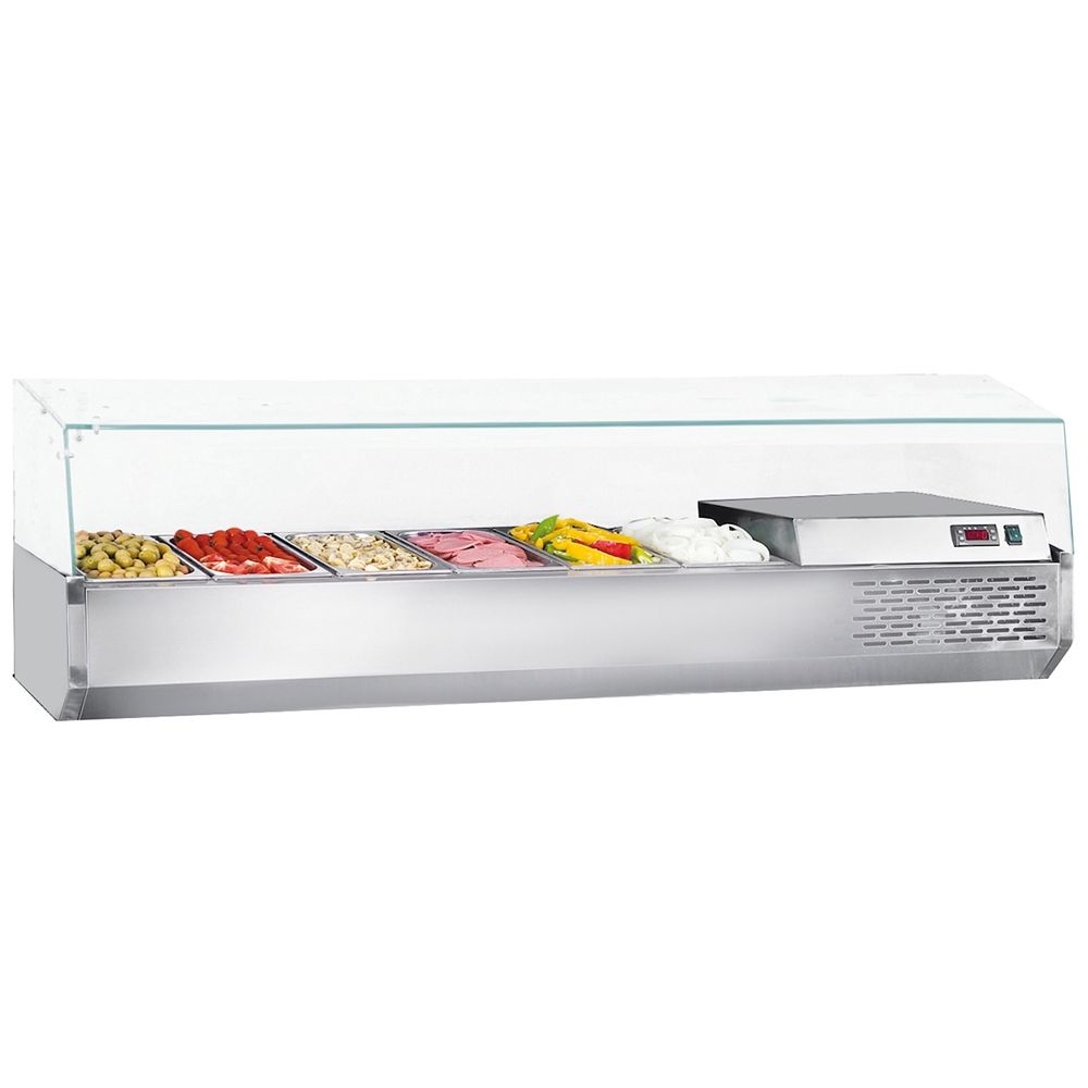 Vitrina ingrediente, FRENOX, inox, 6 cuve GN 1/3, 160*39*46 cm - 0