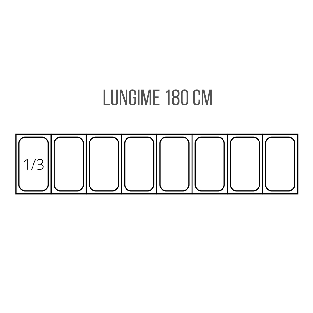 Vitrina ingrediente, FRENOX, inox, 8 cuve GN 1/3, 187*39*46 cm - 4