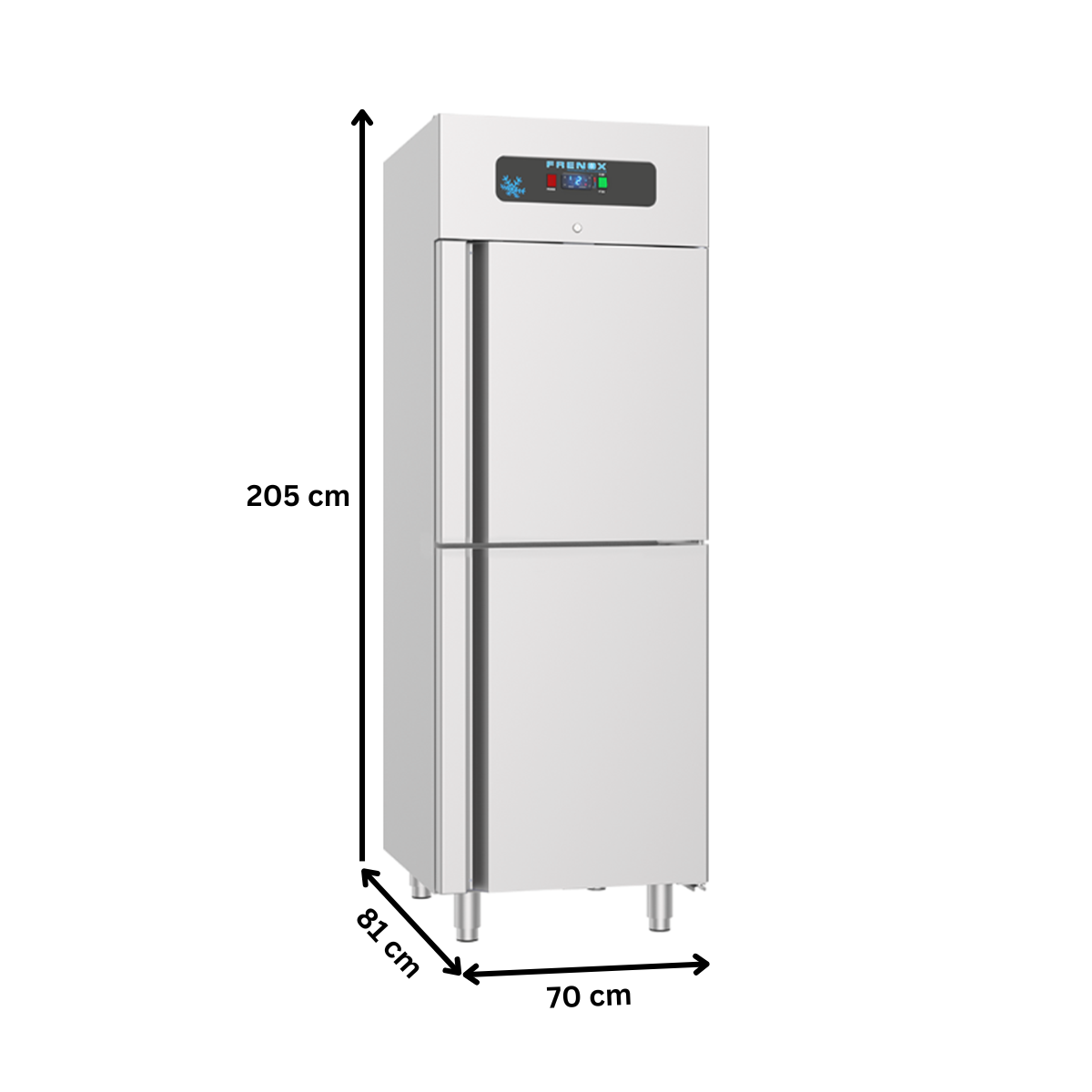Dulap frigorific/congelator vertical inox, FRENOX dublu compartimentat, 700 lt - 2