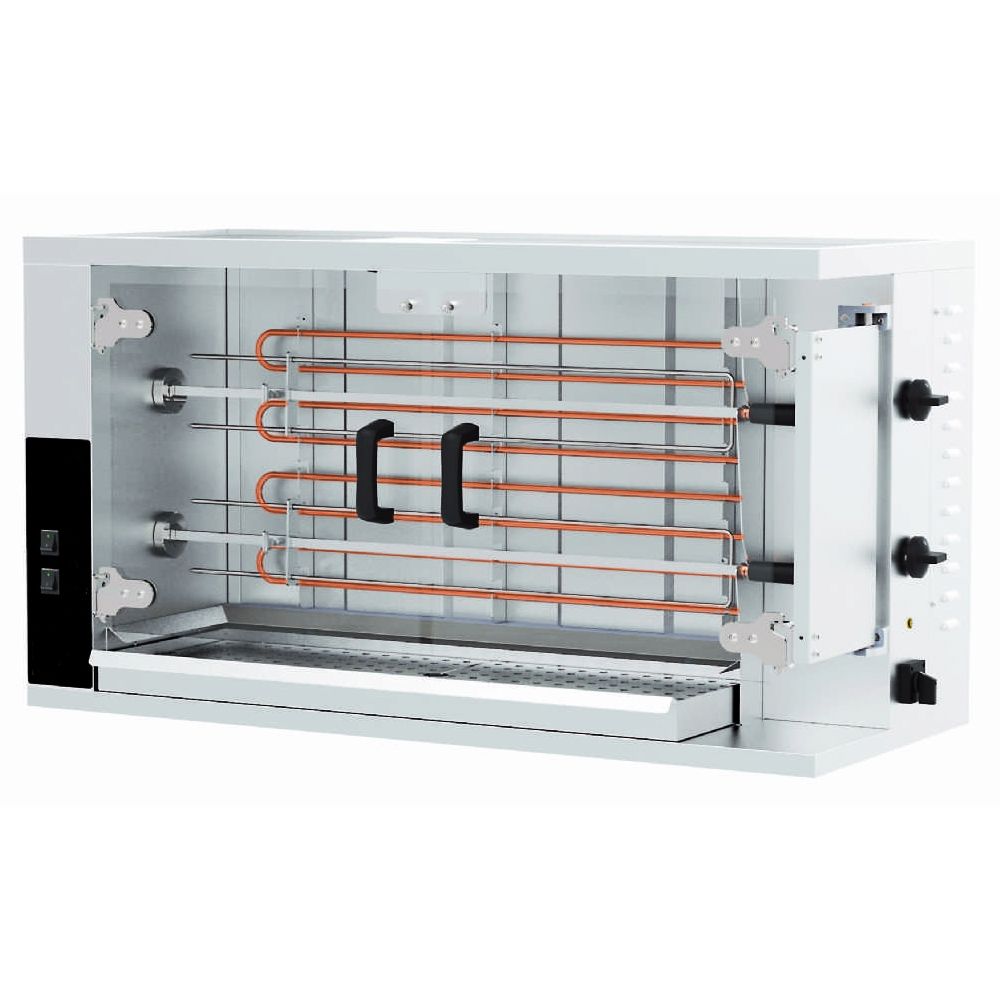 Rotisor profesional electric cu 2 tepuse, 8-10 pui - 0