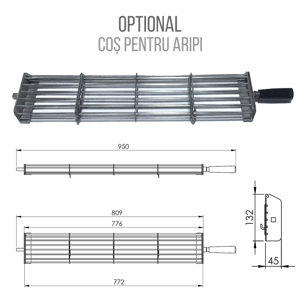 Rotisor profesional electric cu 3 tepuse, 12-15 pui - 4
