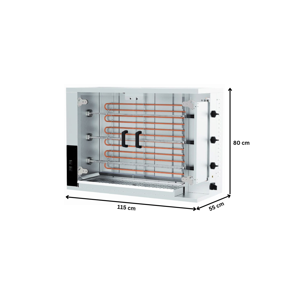 Rotisor profesional electric cu 3 tepuse, 12-15 pui - 5