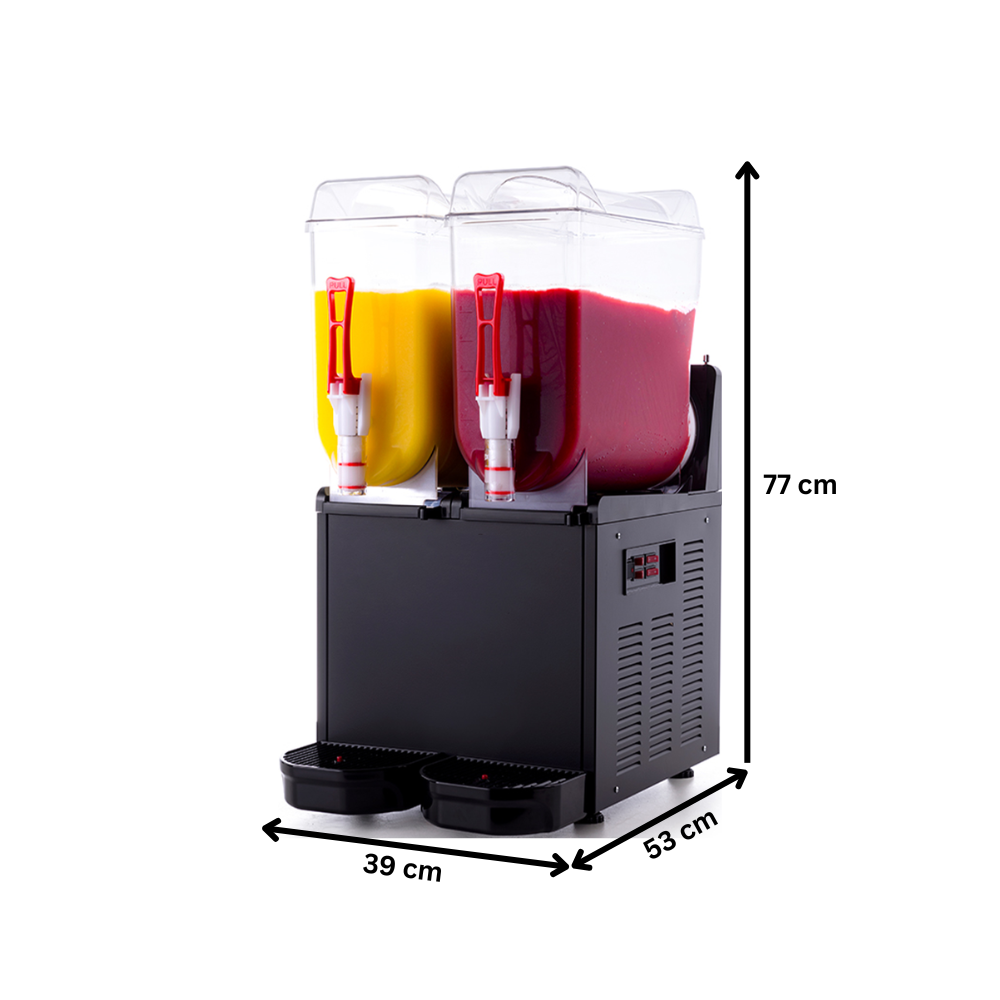 Aparat dozator suc, granita, crema de cafea, crema de cappuccino, serbet, 2 bazine*12 lt cu mixer - 6