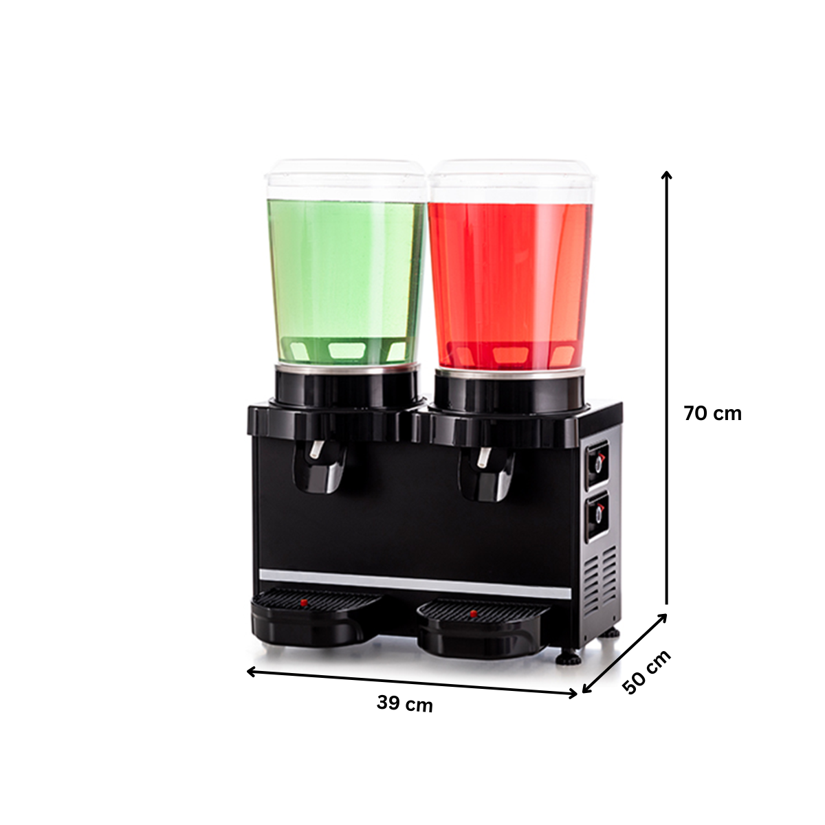 Aparat dozator special suc, ayran, iaurt, ceai rece, cafea rece, panou analog, capacitate 2 bazine 10 lt cu mixer - 1