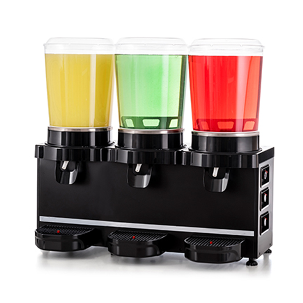 Aparat dozator special suc, ayran, iaurt, ceai rece, cafea rece, panou analog, capacitate 3 bazine 10 lt cu mixer - 0