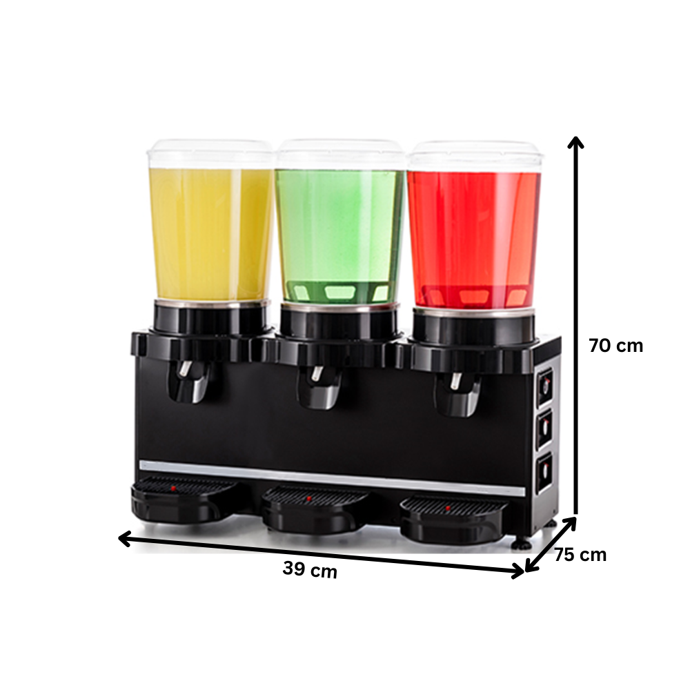 Aparat dozator special suc, ayran, iaurt, ceai rece, cafea rece, panou analog, capacitate 3 bazine 10 lt cu mixer - 4