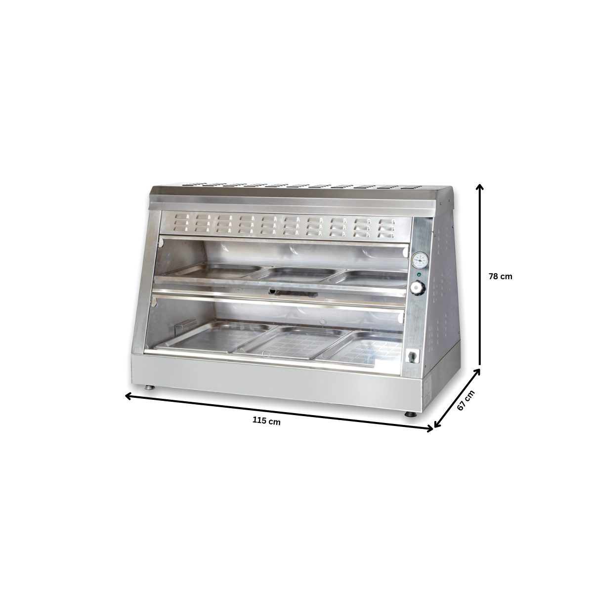Masa calda, ptr pui, inox, 6 tavi, 115*67*78 cm - 1