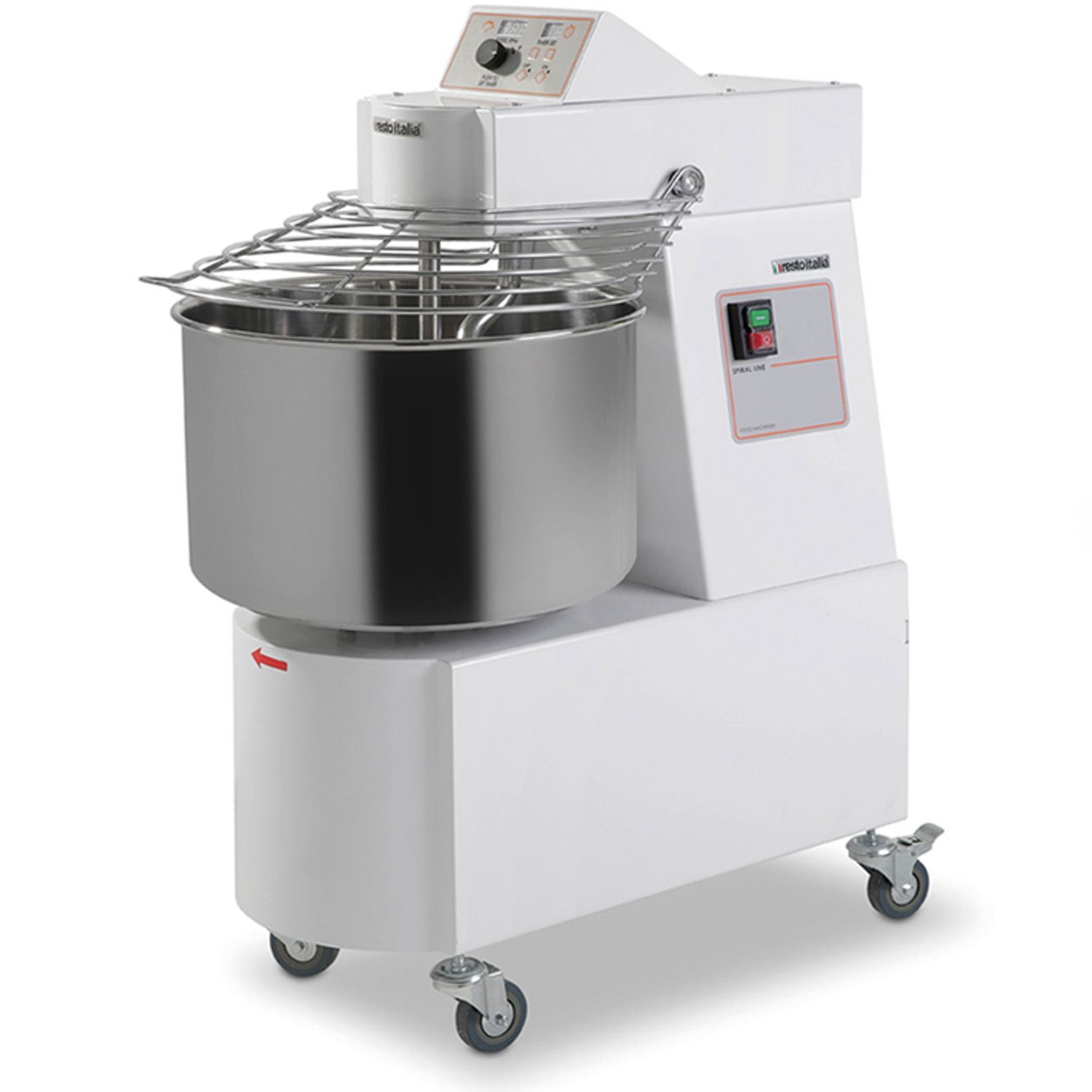 Malaxor aluat RESTO ITALIA, 20 lt, 17 kg, cap fix si 1 viteza, 40*63*70 cm - 1