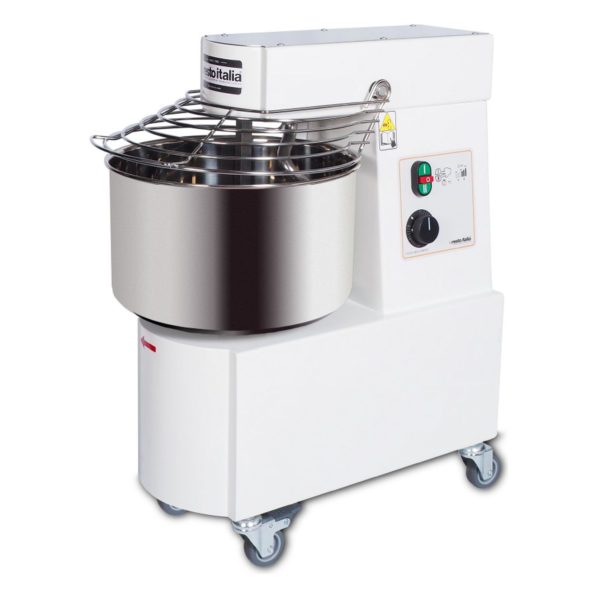 MALAXOR DE ALUAT CU SPIRALA, CAP SI CUVA FIXE, 32 L / 25 KG, 1.1 KW, 400 V - 0