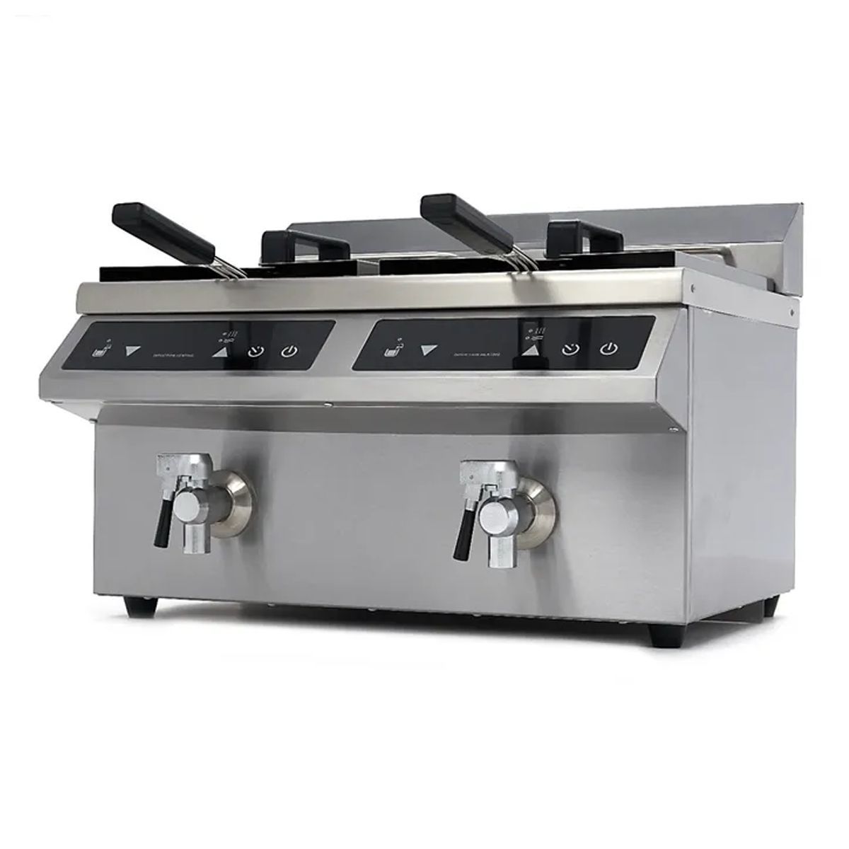 Friteuza dubla cu inductie electrica, capacitate 8+8 litri, panou de control digital - 1