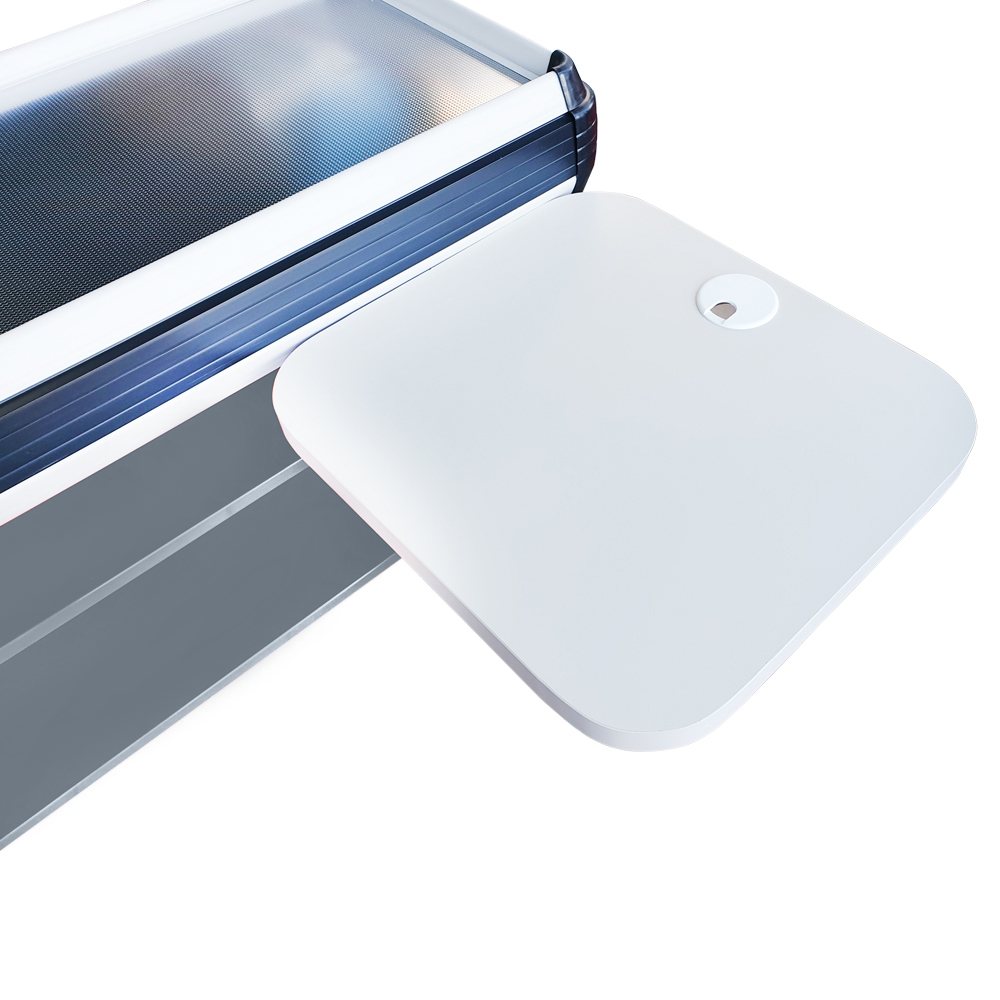 Masa tandem gri pentru casa de marcat 1,8 m rama din PVC dur - 2