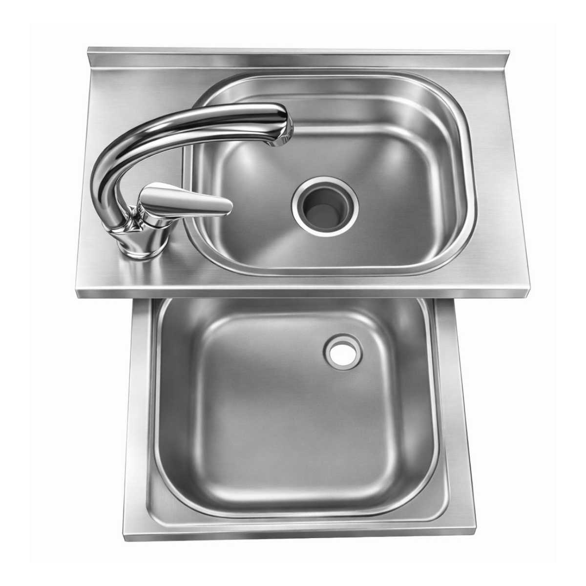 Chiuveta pentru spalat oua, inox, prevazuta cu 2 bazine 50*60*90 cm - 1