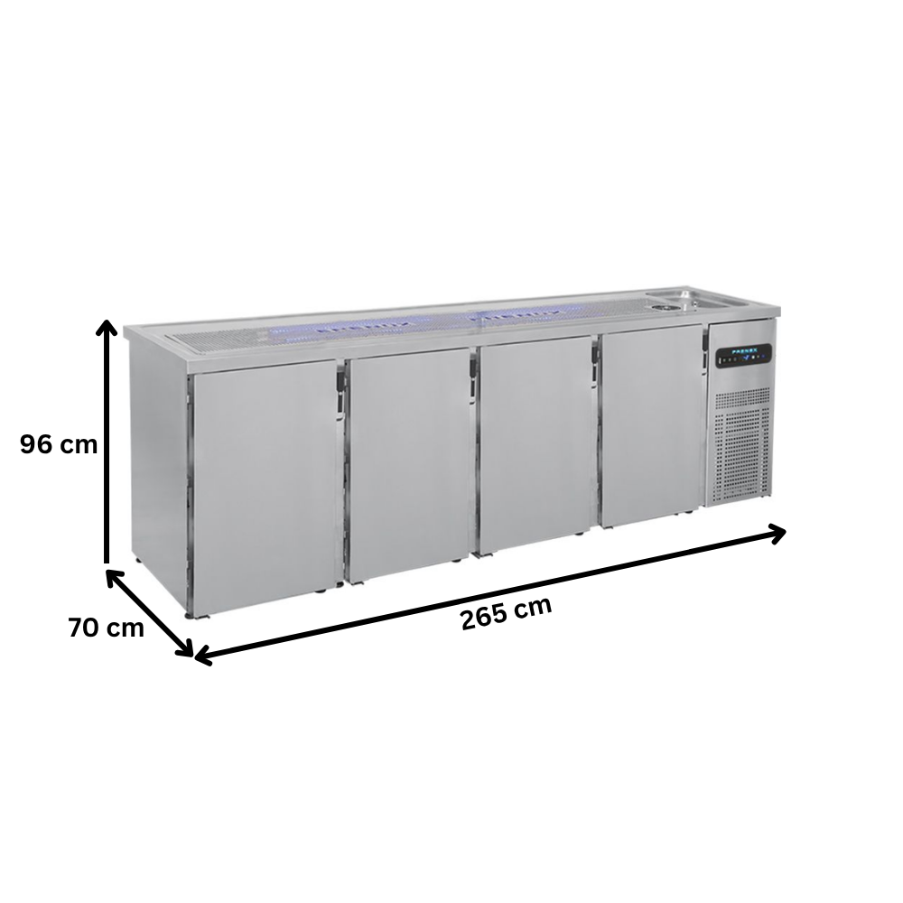 Masa rece FRENOX pentru bere cu 4 usi si chiuveta - 3