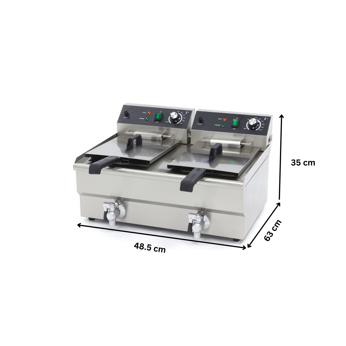 Friteuza electrica cu debuseu 2*13 lt - 8