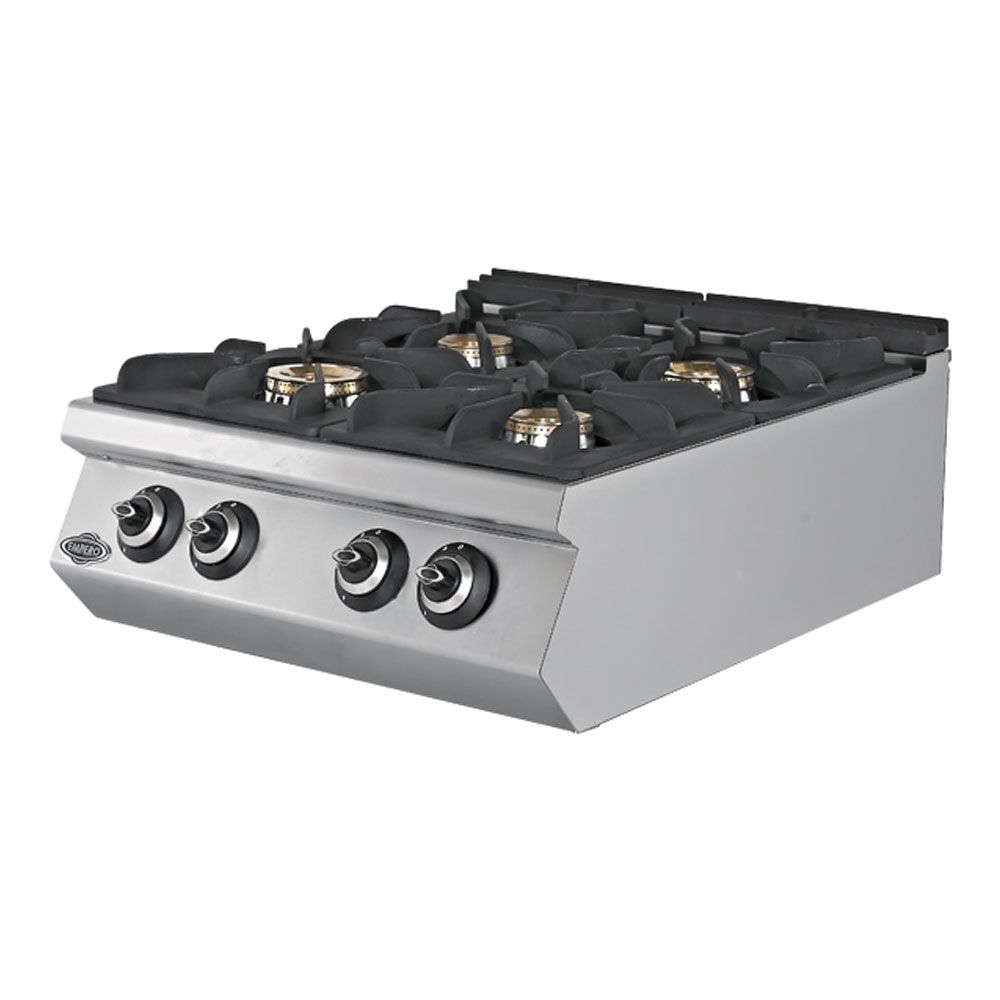 Masina de gatit pe gaz, inox, cu 4 arzatoare PLUS, 80*73*30 cm - 0