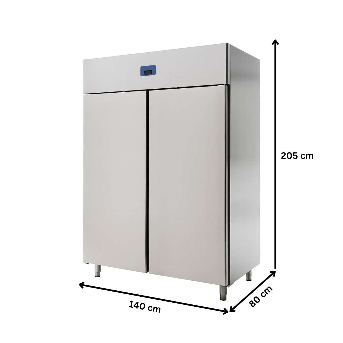 Dulap frigorific vertical inox cu 2 usi, 1400 lt - 1