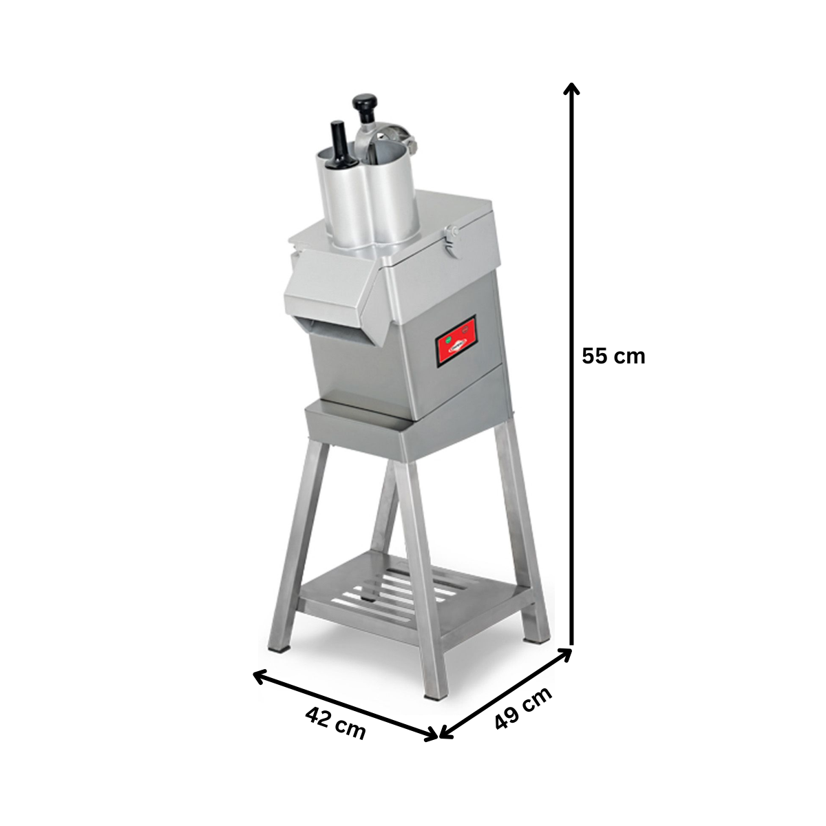 Masina de taiat, razuit si prelucrat robot legume fructe brânzeturi profesionala, 300 kg/h, cu suport, 3 discuri incluse - 1