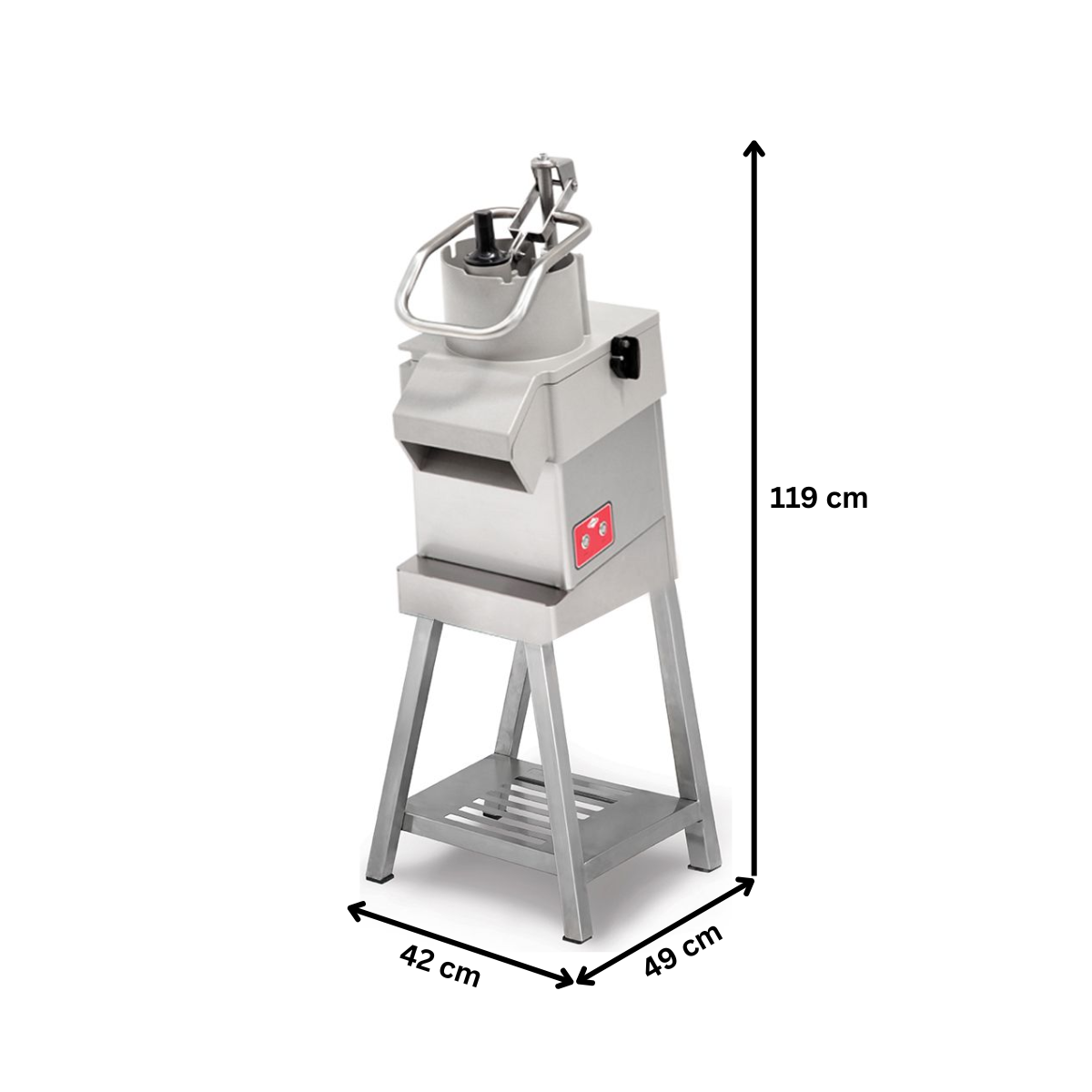 Masina de taiat, razuit si prelucrat robot legume fructe brânzeturi profesionala, 400 kg/h, cu suport, 3 discuri incluse - 1