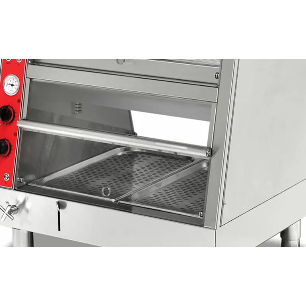 Vitrina calda de banc, inox, cu 2 polite si 4 cuve GN, 80*69*93 cm - 1