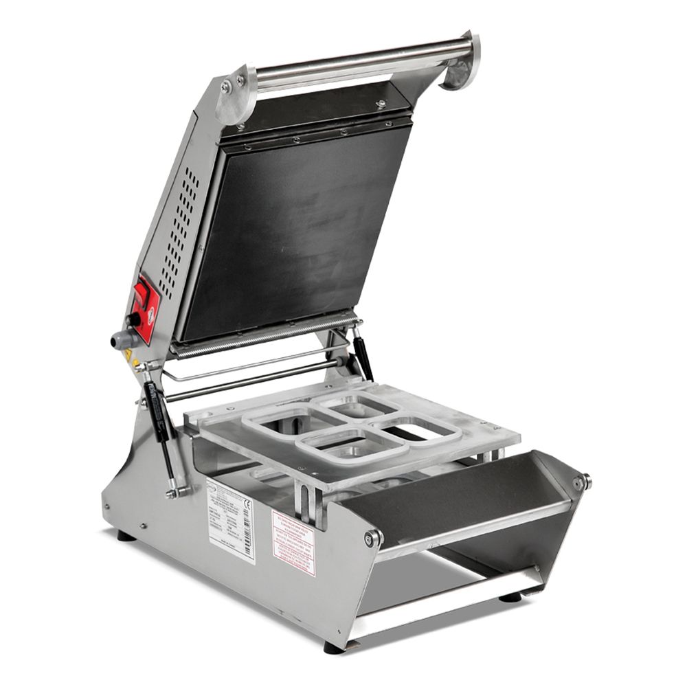 Masina pentru termosudat caserole 27*25 cm, inox, rola 24,5 cm, matrite 3/4 compartimente - 0