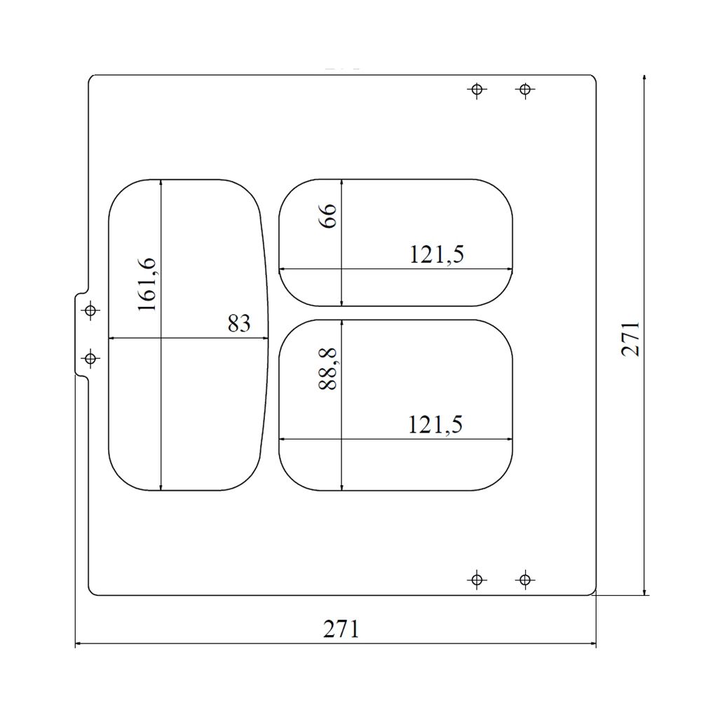 Masina pentru termosudat caserole 27*25 cm, inox, rola 24,5 cm, matrite 3/4 compartimente - 2