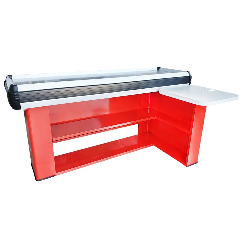 Masa tandem pentru casa de marcat 1,6 m rama din PVC dur - 2