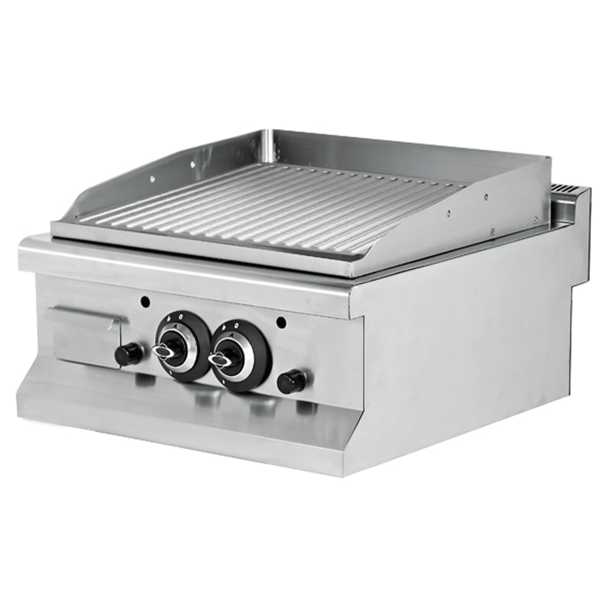 Grill electric profesional, inox, cu suprafata striata, 60*64*29 cm - 0