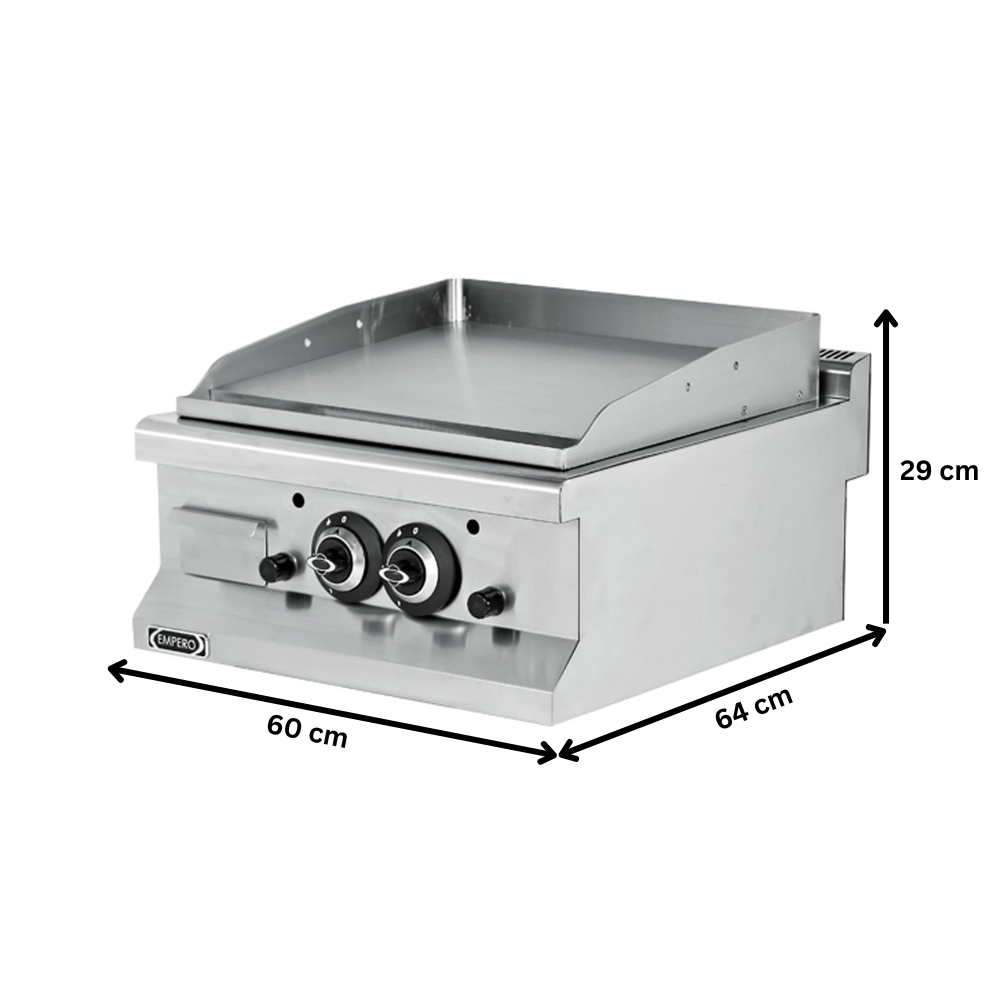 Grill electric profesional, inox, cu suprafata neteda cromata, 60*64*29 cm - 1