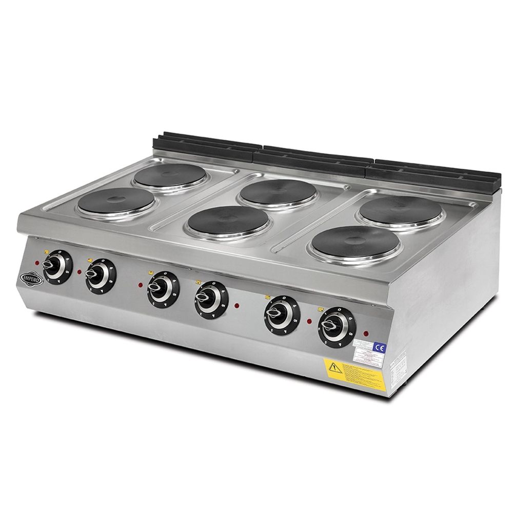 Masina de gatit electrica, inox, cu 6 plite PLUS, 120*73*30 cm - 0