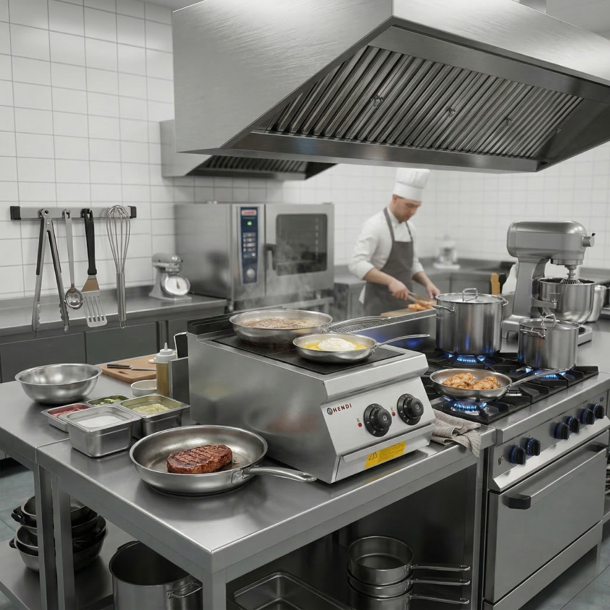 Masina de gatit electrica cu 2 plite PLUS, 40*73*30 cm - 2