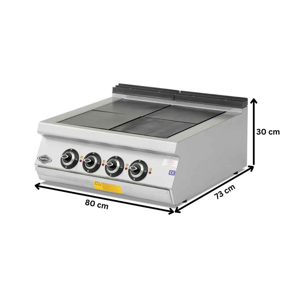 Masina de gatit electrica, inox, cu 4 plite PLUS, 80*73*30 cm - 1