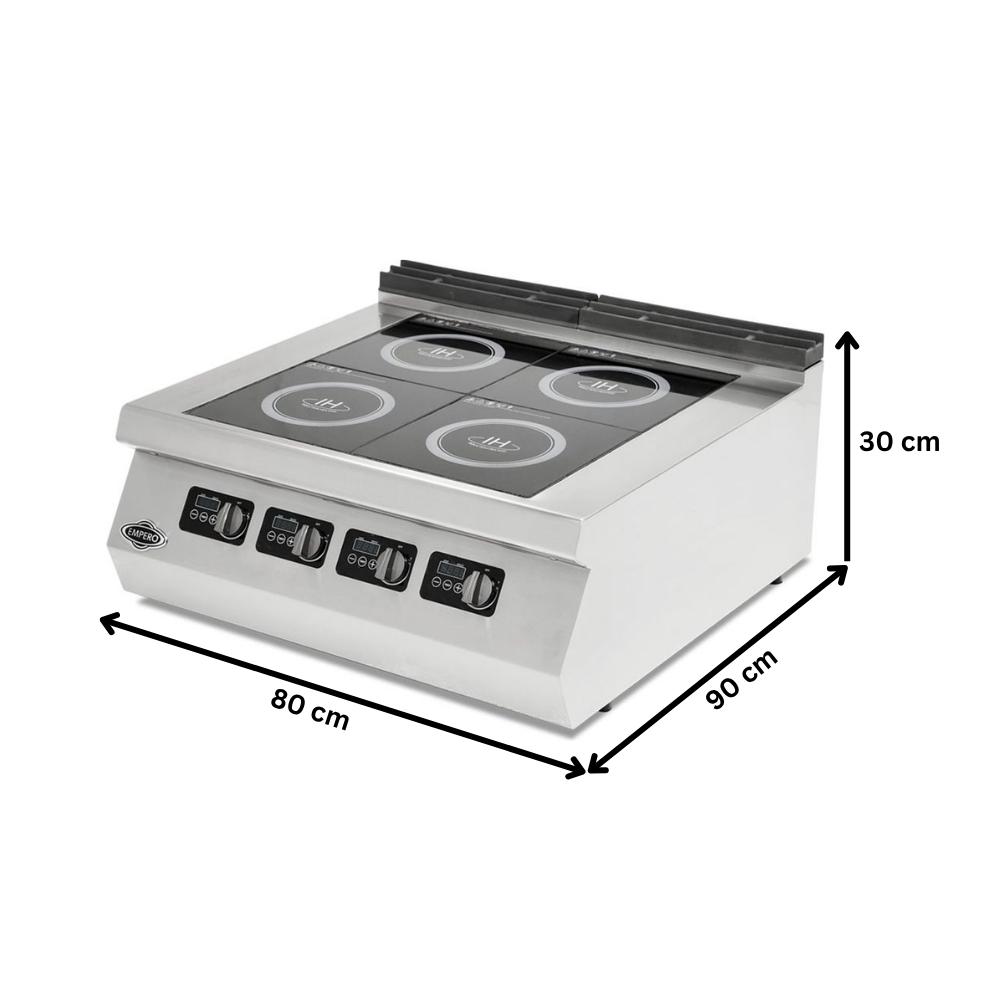 Masina de gatit electrica, inox, cu 4 plite cu inductie PLUS, 80*90*30 cm - 4