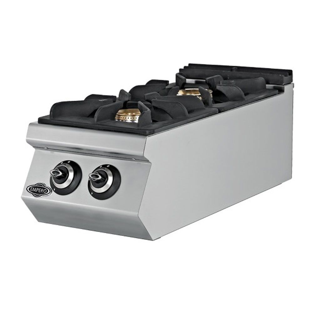 Masina de gatit pe gaz, inox, cu 2 arzatoare PLUS, 40*73*30 cm - 0