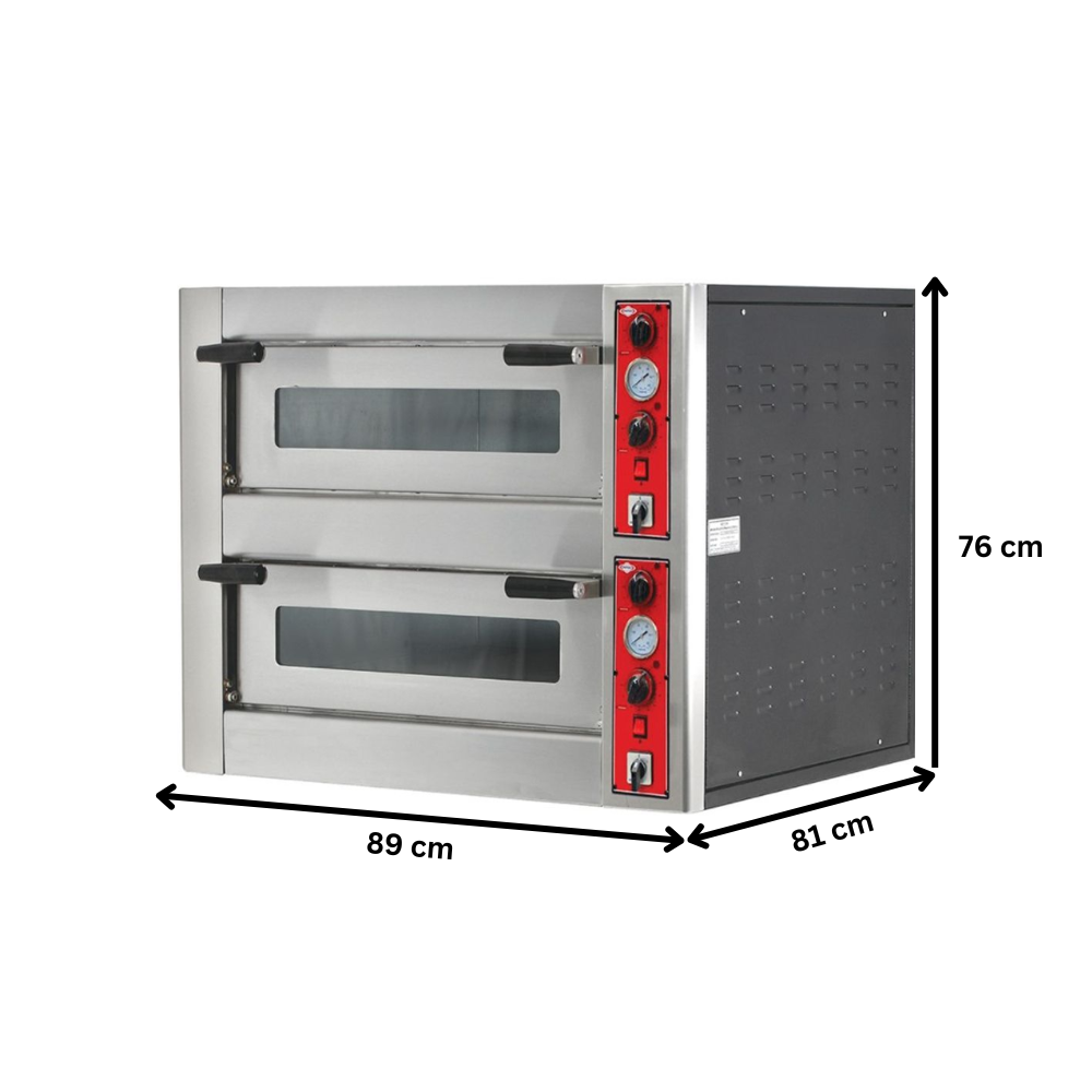 Cuptor profesional pentru pizza, electric, 2 vetre, 4+4 pizza / 30 cm - 2