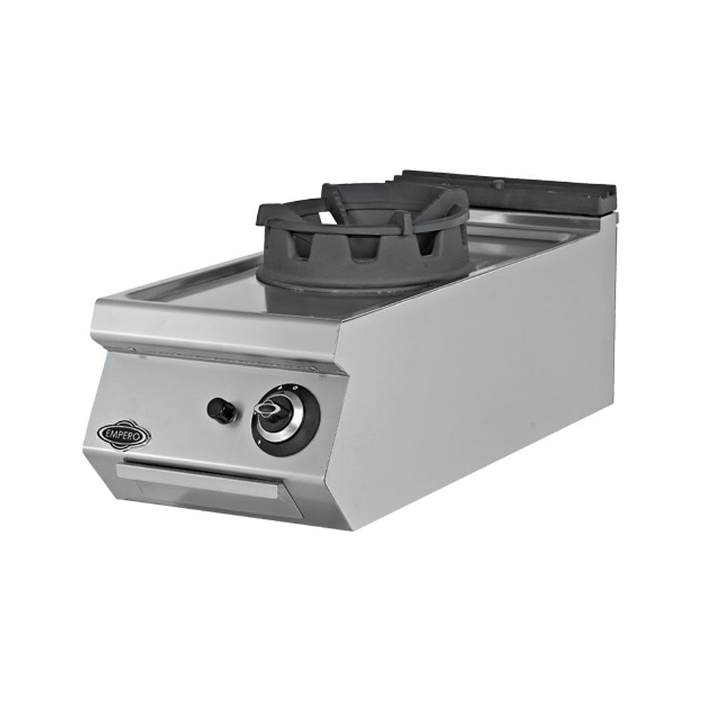 Masina de gatit pe gaz, inox, cu 1 arzator tip wok PLUS, 40*73*30 cm - 0