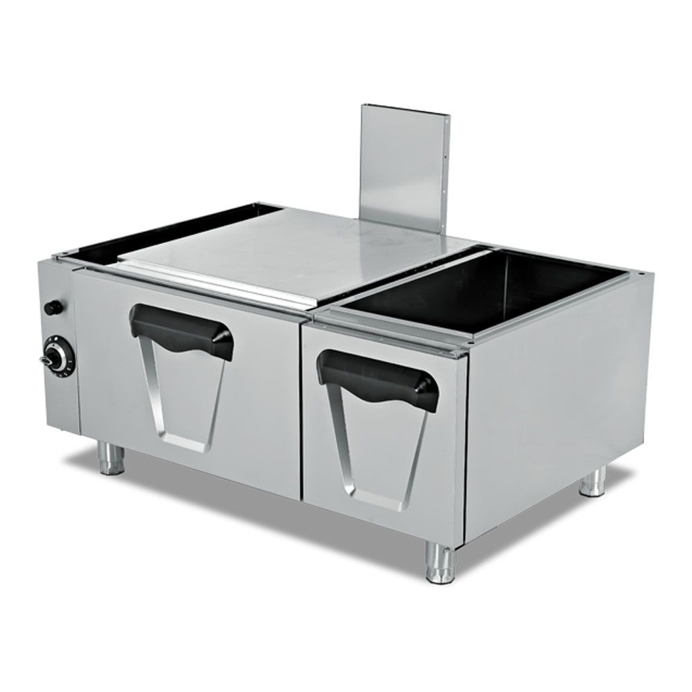 Cuptor profesional, inox, pe gaz, dulap inchis, 2*GN 2/1 - 0