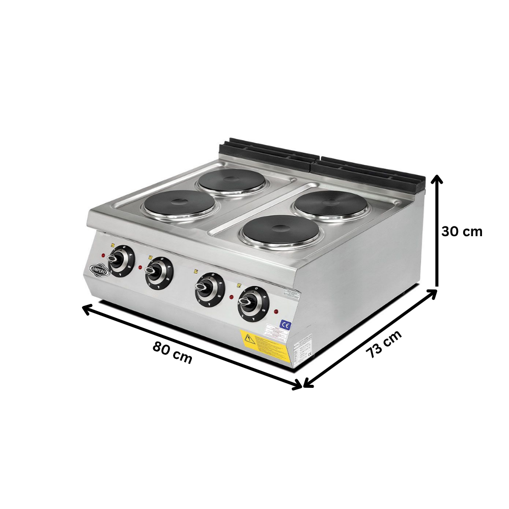 Masina de gatit electrica, inox, cu 4 plite PLUS, 80*73*30 cm - 1