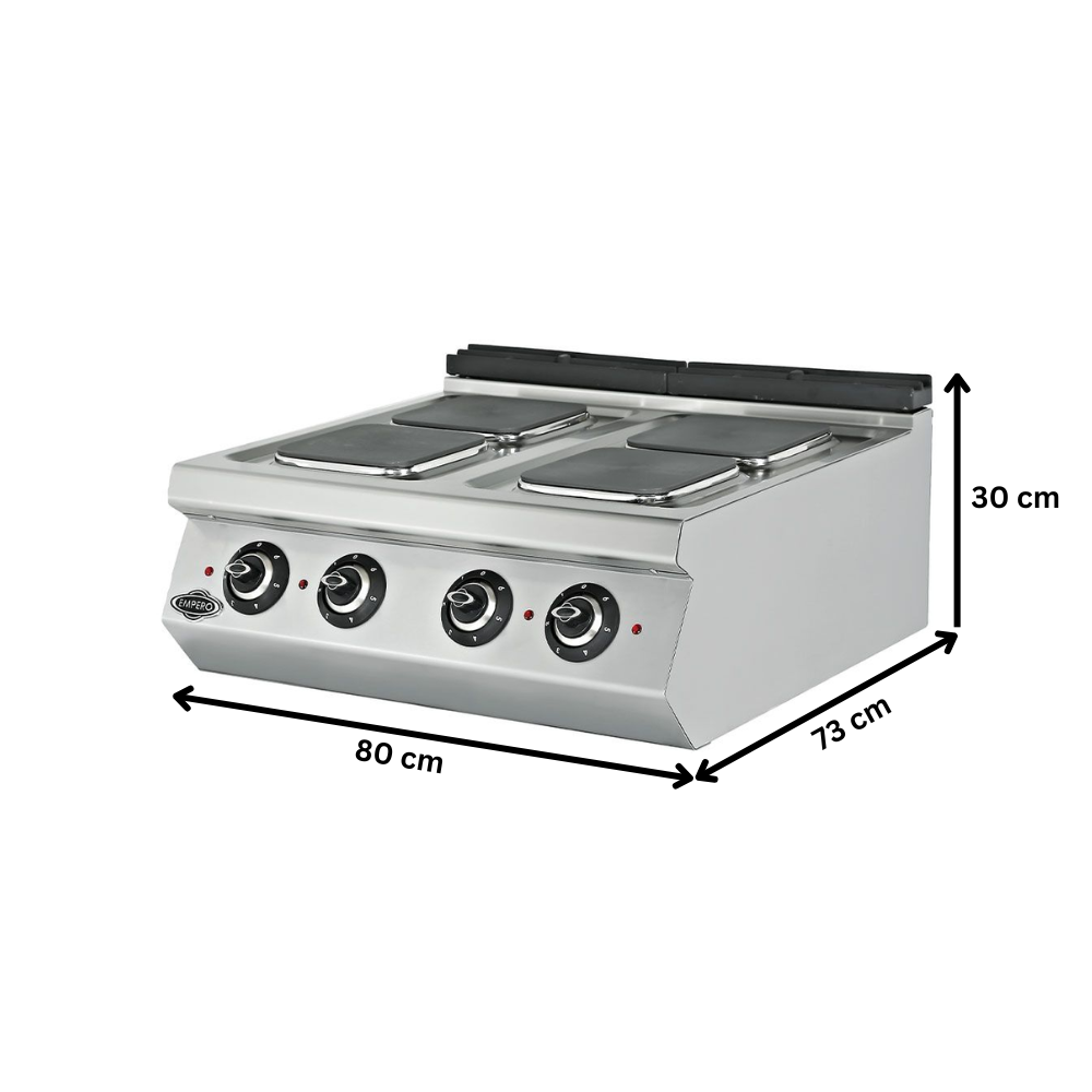 Masina de gatit electrica, inox, cu 4 plite PLUS, 80*73*30 cm - 1