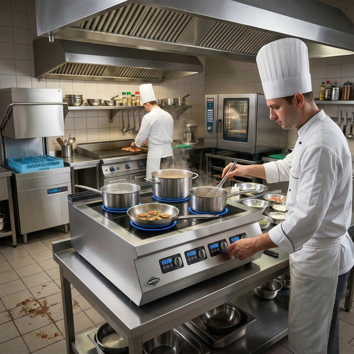 Masina de gatit electrica, inox, cu 4 plite cu inductie PLUS, 80*73*30 cm - 5