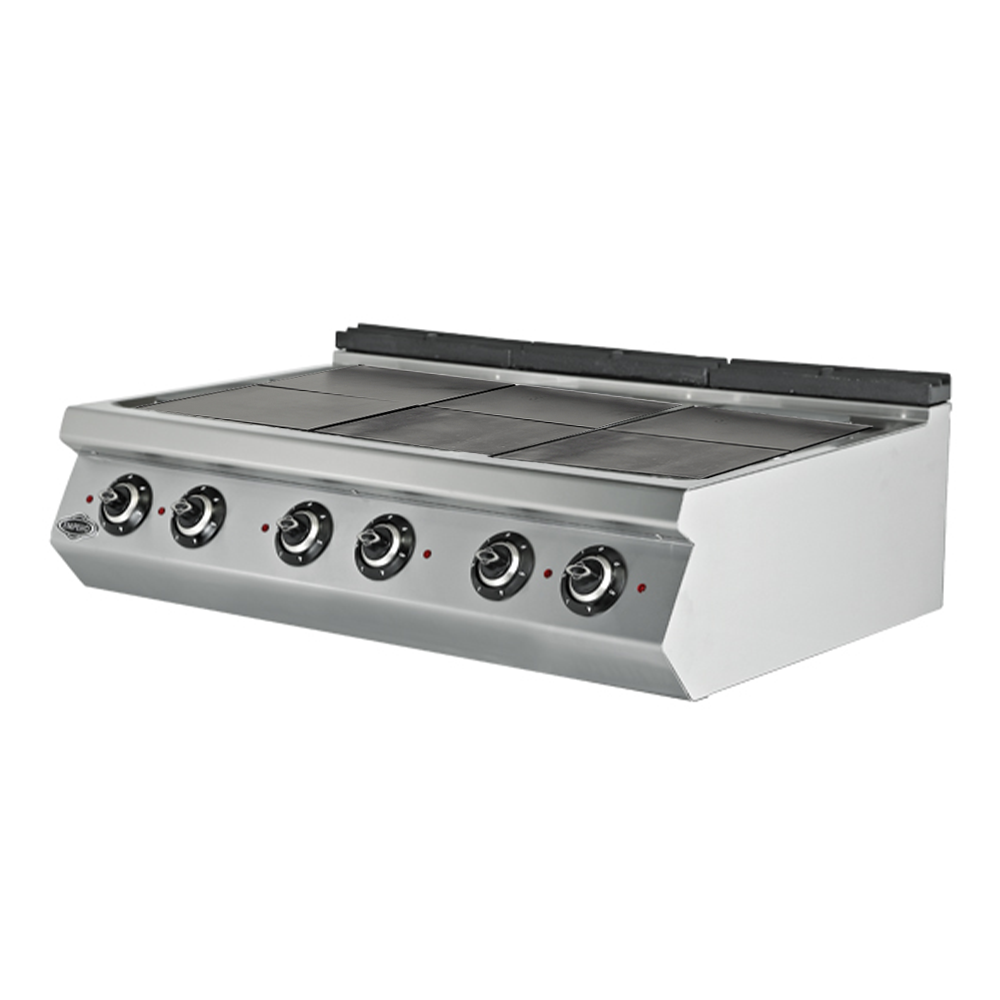 Masina de gatit electrica, inox, cu 6 plite PLUS, 120*73*30 cm - 0