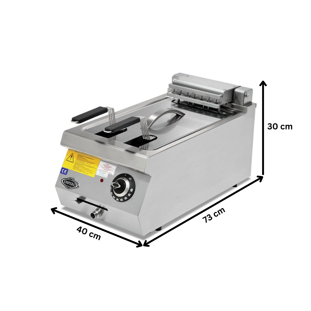 Friteuza electrica profesionala, inox, cu 1 cuva, 16 lt - 1