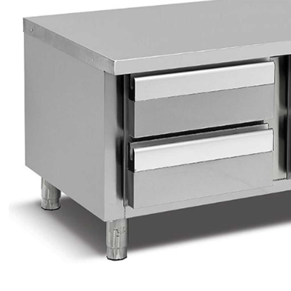 Masa rece undercounter inox cu 6 sertare GN 1/1, profesionala - 1