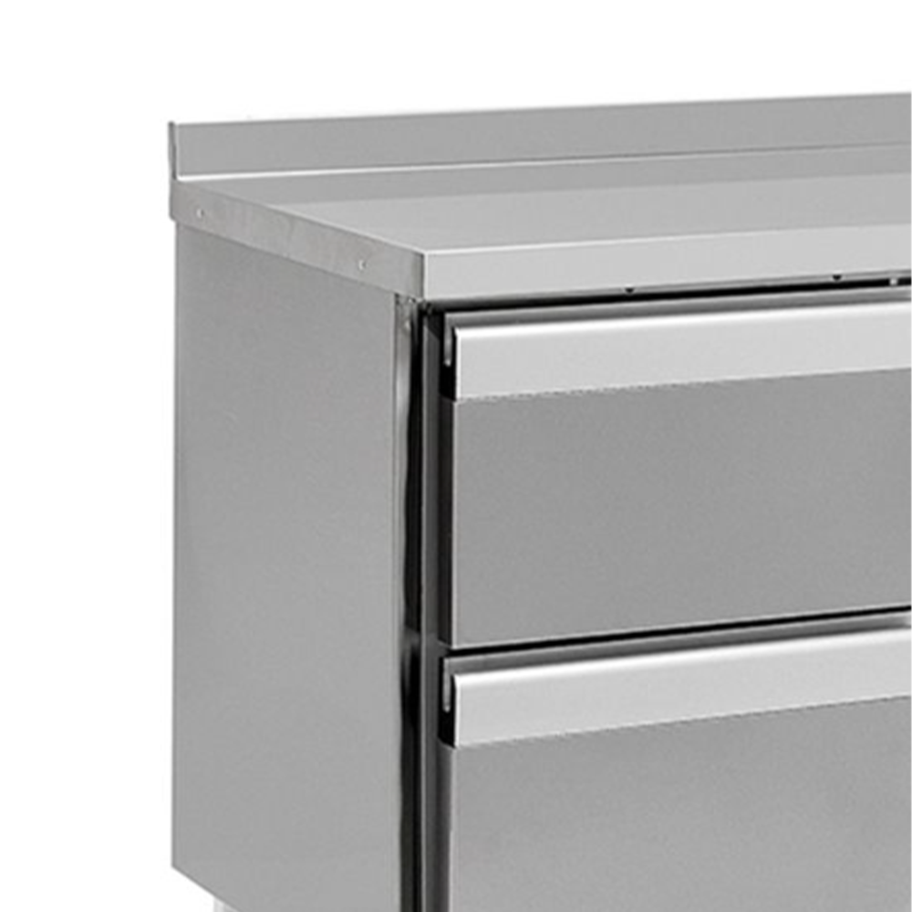 Masa rece, profesionala, inox, 8 sertare, 255*70*85 cm - 1