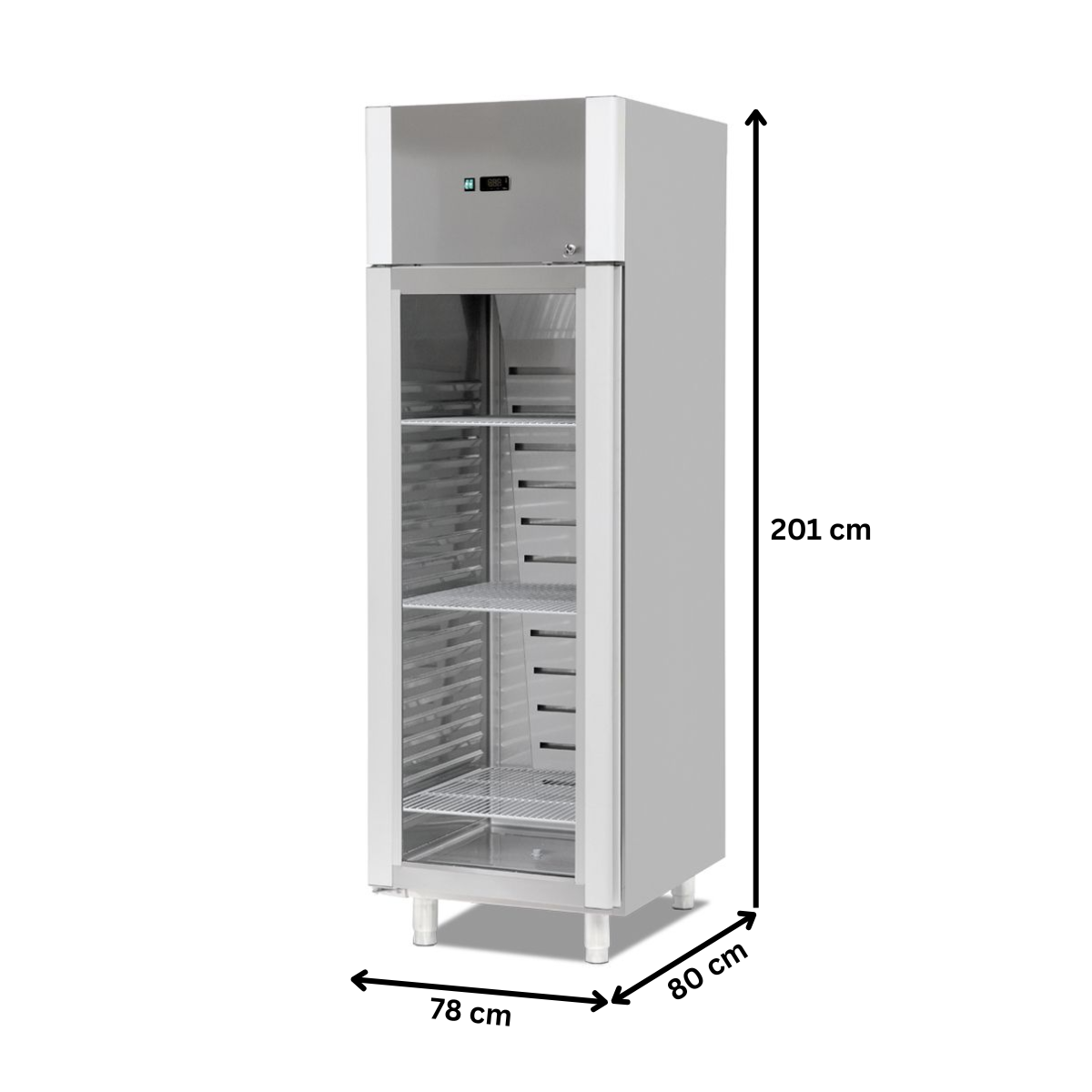 Dulap frigorific vertical inox cu 1 usa din sticla, 700 lt - 6