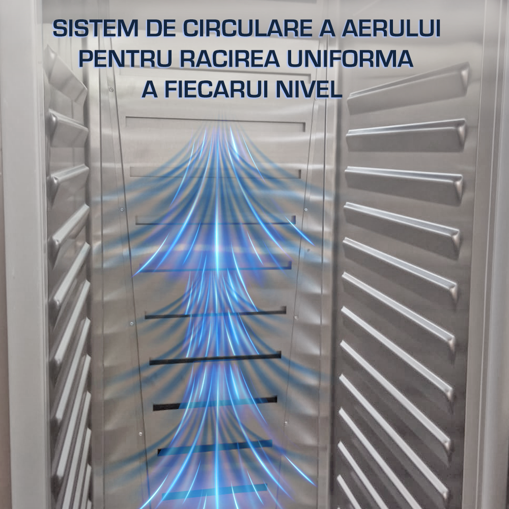 Dulap frigorific vertical inox cu 1 usa pentru patiserie, 40 tavi 40x60 - 1