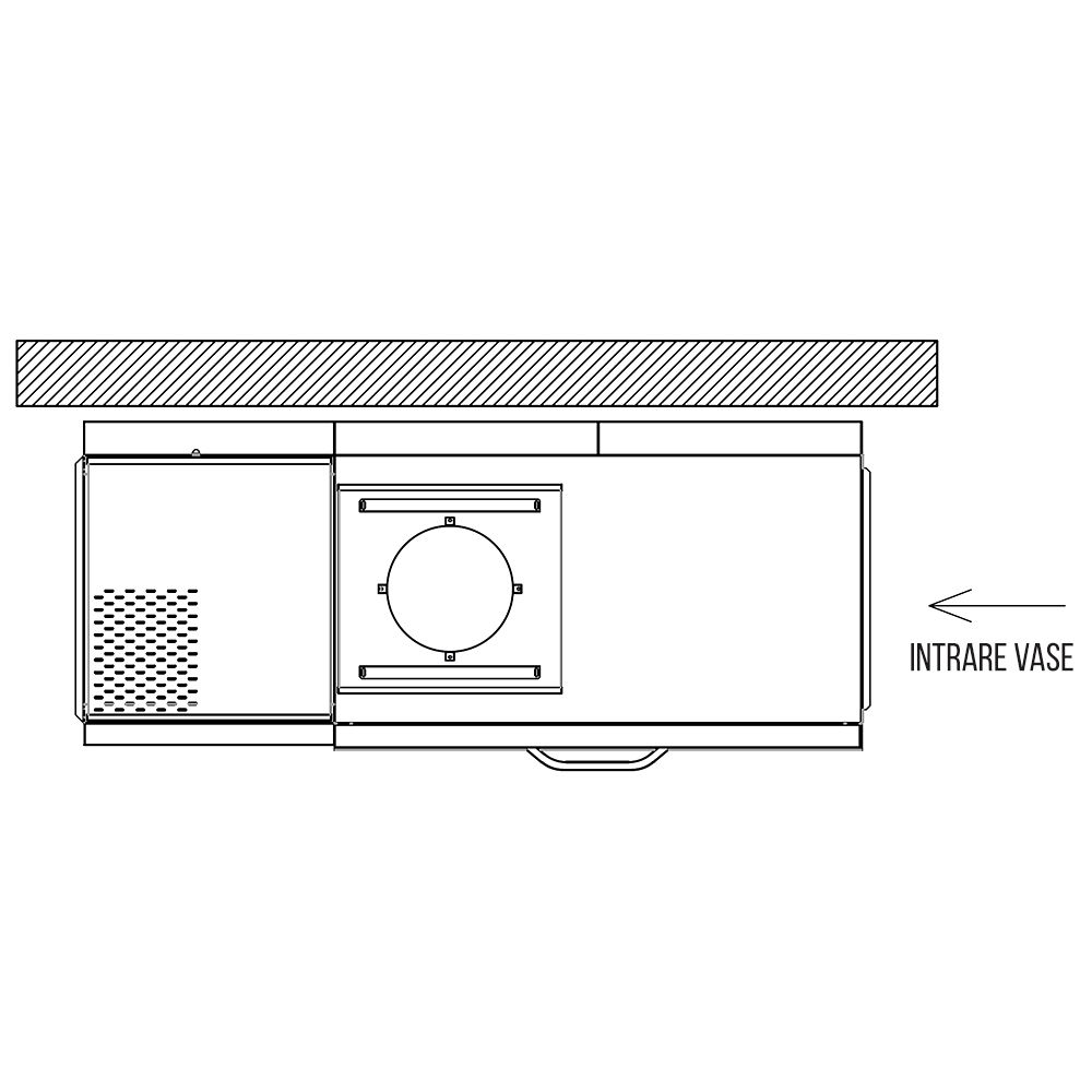 Masina de spalat vase profesionala de tip tunel cu modul uscare - motor trifazic - 1