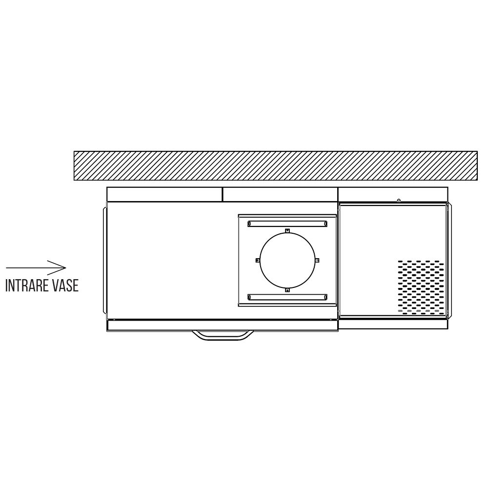 Masina de spalat vase profesionala de tip tunel cu modul uscare - motor trifazic - 1