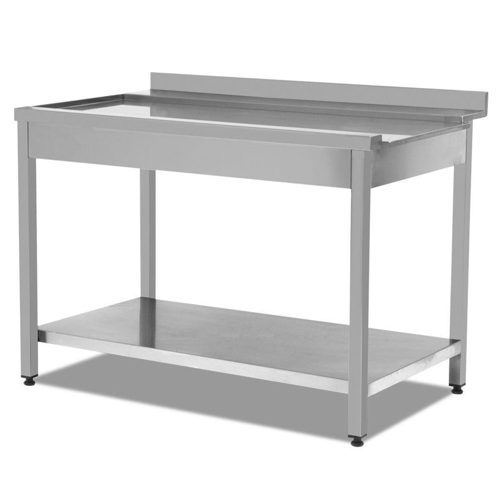 Masa inox de iesire pe stanga pentru masini de spalat vase tip tunel 120*75*89 - 0