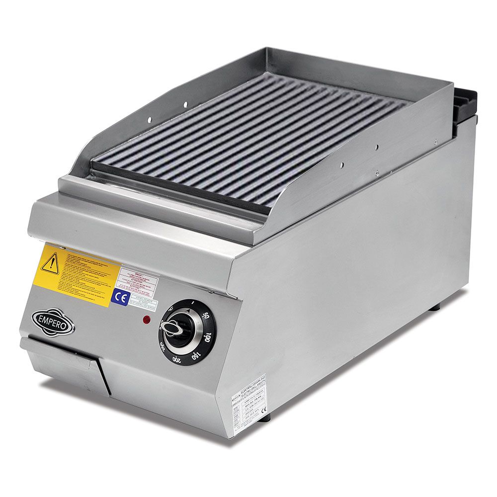 Grill electric profesional, inox, cu suprafata striata PLUS, 40*73*30 cm - 0